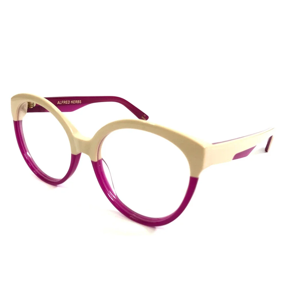 Alfred Kerbs Eyeglasses Frames ANDREA BEPU Beige Clear Purple Fuchsia 53-18-145